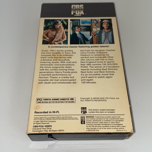VHS Tape On Golden Pond - Picture 4 of 5